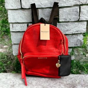 Red Juicy Couture backpack with wallet. NWT.